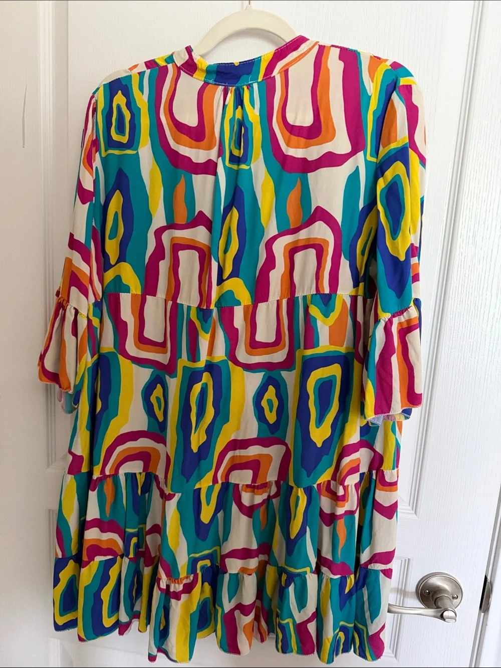 Colorful Abstract Pattern Tunic Top - Multicolor - Picture 5 of 7